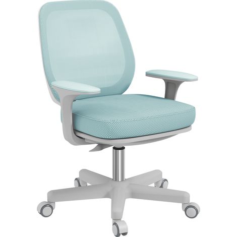 Chaise de bureau ergonomique pivotante réglable en hauteur vert 55 x 48 x 82,5-94,5 cm