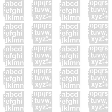 20pcs Letter Template Hollow Alphabet Stencils Reusable Painting Stencils for Notebook Diary Art Projects (1/5)