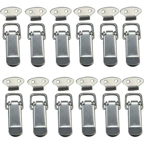 Loquet À Bascule - Acier Inoxydable - Pour Coffre Boîte Tiroir Armoire - 12 Pièces