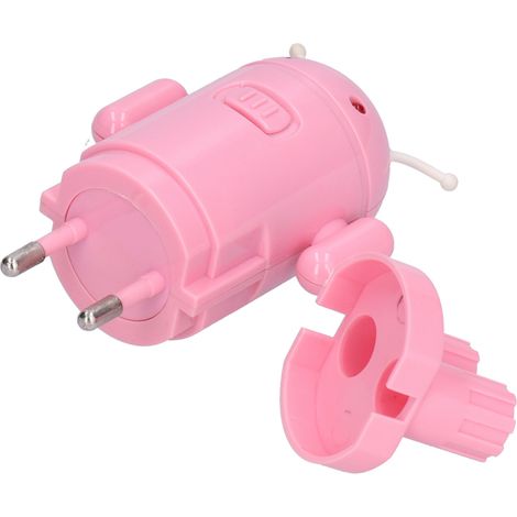 Adaptateur convertisseur USB portable universel en forme de robot rose (1/5)