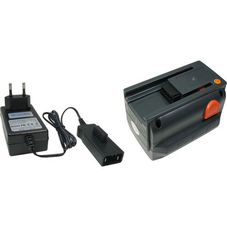 Trade-Shop 2in1 Set: Li-Ion Akku 18V / 4000mAh + Schnell-Ladegerät für Gardena EasyCut 50-Li 8873, HighCut 48-Li 8882, ErgoCut 48-Li 8878 (1/5)