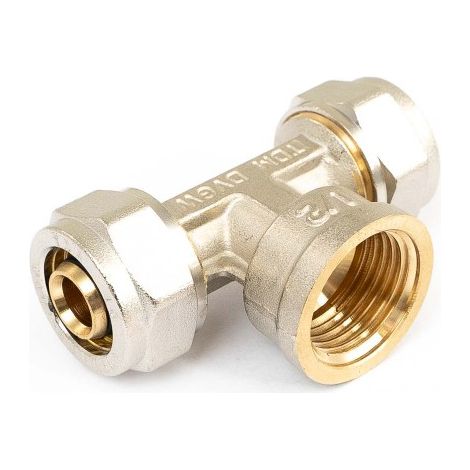 Té femelle à compression pour tube multicouche - F15x21 - diam 16 mm (1/5)