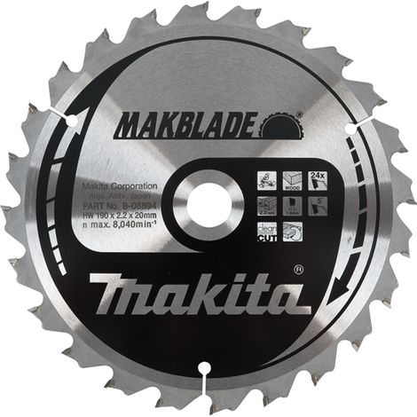 Lame de scie Makita 190x2 2x20 0 mm Z24 5°