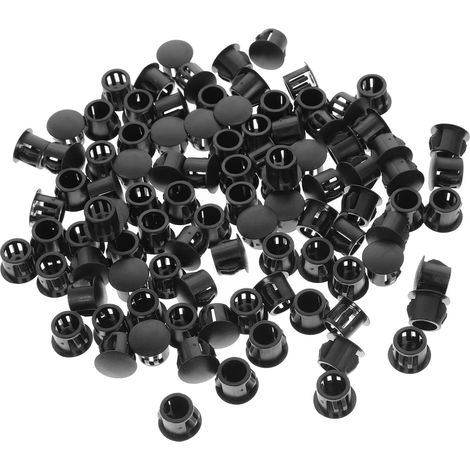 Sosoport Lot de 100 bouchons noirs en plastique (1/5)