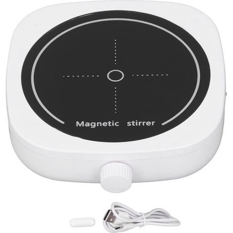 2L Capacity Magnetic Stirrer, Mini Heated Magnetic Mixer, USB Magnetic Liquid Mixer, Liquid Mixer for Brewing/Scientific Research/Industry (1/5)