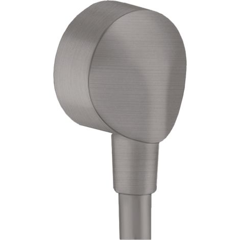 Hansgrohe Fixfit - Attacco per flessibile E senza valvola di non ritorno, cromo nero spazzolato 27454340 (1/4)