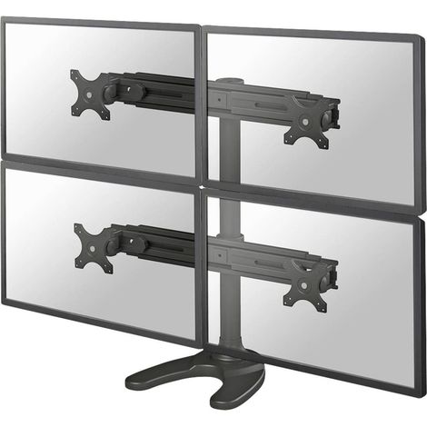 Neomounts FPMA-D700DD4 Piedistallo per monitor 4 Display: (s) 48,3 cm (19) - 76,2 cm (30) Nero Regolabile in altezza, (1/5)