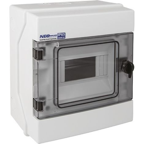 Cuadro de distribución hermético RH-6, de montaje en superficie, de 6 módulos, IP65, VDE 36.6 E-P 4002 (1/2)