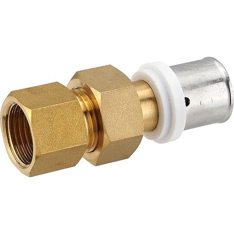 Pressfitting-Verschraubung 20 x 2,0 mm - 1/2 Zoll Innengewinde flachdichtend für MV-Rohr