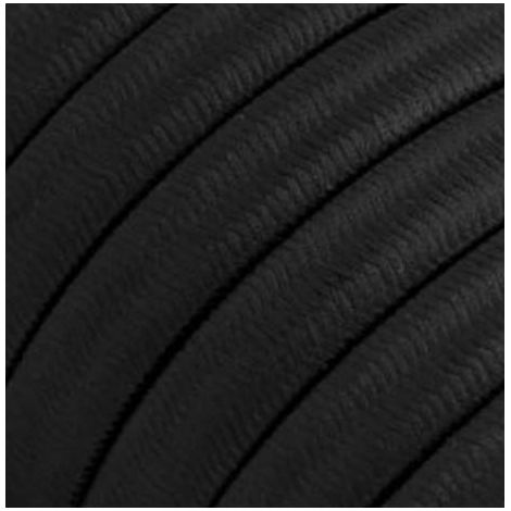 Câble Textile Plat 2x1.5mm2 Noir pour Guirlande