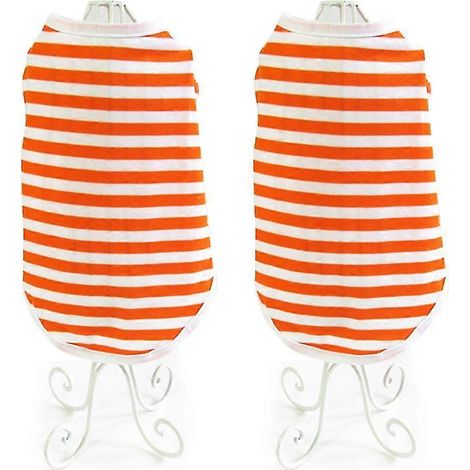Lot de 2 vêtements pour chien, rayures pour animaux (1/5)