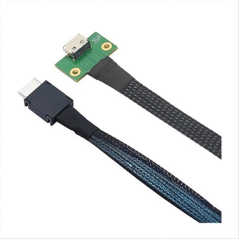 Câble de conversion PCIe Oculink SFF 8611 4I 42P vers SFF-8612 4I pour carte mère, connecteur mâle-femelle, 0,5 m
