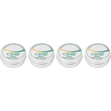 Pâte nettoyante et régénératrice pour pannes de fer à souder (4 sachets de 20 g), à base de poudre d'étain, pour la réparation des pannes de fer à souder oxydées. (1/5)