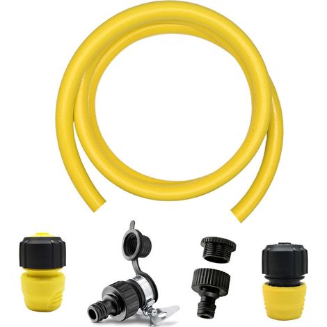 Kit de accesorios de vapor Karcher para la serie SC de Karcher: 1 juego de manguera de entrada de agua de 2,5 m + 4 conectores