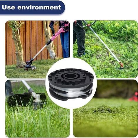 6pcs Bobine Fil Nylon pour Parkside LIDL Akku PRTA 20-Li C3 A1B2 PRT 550 A1 A3 PRT 300 A1 Pièces de Rechange Coupe Bordure (1/4)
