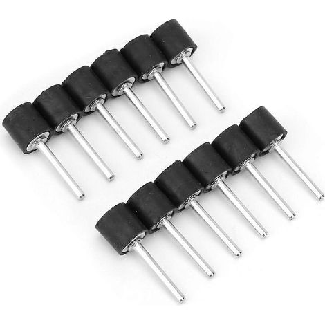 Lot de 12 manchons de support en caoutchouc pour tambour de polissage et de ponçage, compatibles avec les outils rotatifs. (1/5)