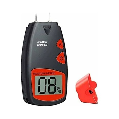 Humidimètre à bois avec écran LCD - Détecteur d'humidité portable pour le travail du bois et les matériaux de construction (1/4)