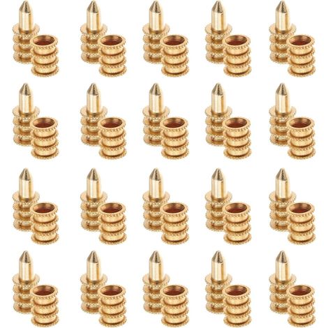 20 Pièces Goupilles de Positionnement en Alliage de Zinc Moleté 18 MM Douilles pour Rallonges de Table, Fixation Solide pour Meubles et Projets de Bricolage (1/5)