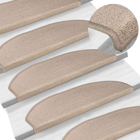 vidaXL Tappetini per scale 15 pz 56x17x3 cm Talpa Semicircolari