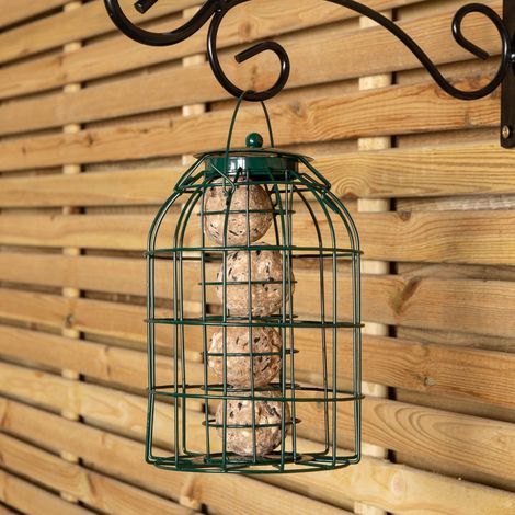 Samuel Alexander Metal Hanging Bird Fat Ball Feeder with Squirrel Guard (1/5)