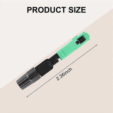 10Pcs Sc/ Component Fiber Optic Quick Connector-Black + Green-- (1/5)