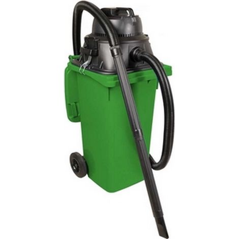 BRB Nass-/Trockensauger/Industriesauger 1100 Watt, mit 120 Liter Behälter (DIN Mülltonne) (grün) (1/2)