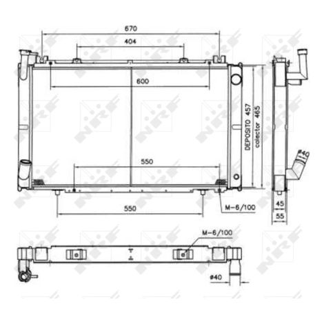 Radiateur, refroidissement du moteur NRF 52154 NISSAN 2140020J00 214100Y900