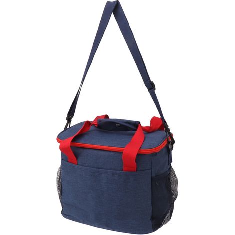 Grand sac isotherme épais, imperméable et étanche, avec bandoulière, bleu marine, idéal pour le bureau. (1/5)