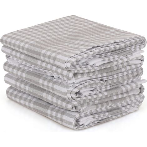 Juego de toallitas Set 100% Algodón Gris Blanco (1/5)