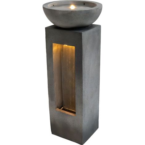 Elektrischer Gartenbrunnen mit LED – Serenity Falls Wasserspiel für Außenbereich