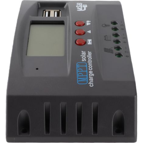 Régulateur Solaire 12V/24V Auto Identification Chargeur Solaire Écran LCD Régulateur de Charge Double USB (1/5)