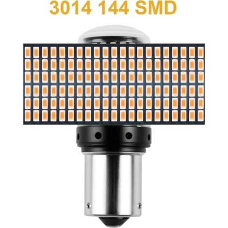 2Pcs 7507 PY21W BAU15S Ampoule Clignotant LED Orange 2800LM Super Lumineux 30W 12V 24V Canbus Sans Erreur pour Voiture Clignotant (1/5)