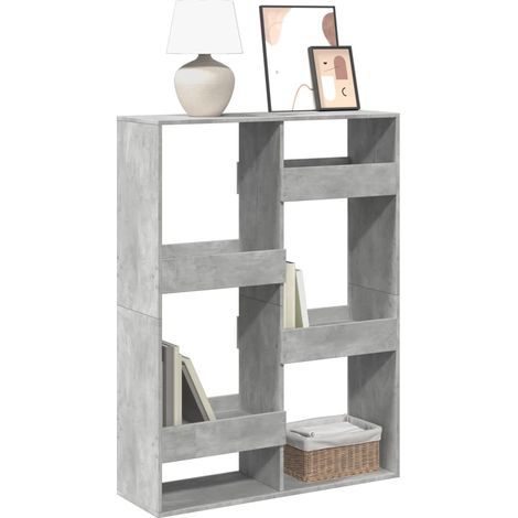 Bücherregal Betongrau 100x33x135 cm Holzwerkstoff