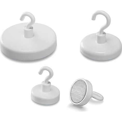 magnetoplan Crochet magnétique (Ø) 47 mm rond blanc 10 pc(s) 52647S10 S274783