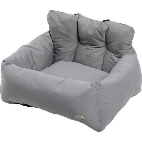 Siège d'auto pour animaux de compagnie sac de transport chien et chat rembourré de coton PP épais sûr et confortable fond antidérapant 50 x 54 x 33 cm gris foncé (1/5)