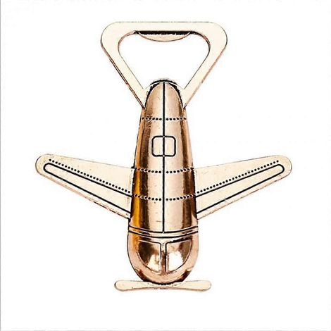 Tragbarer, flugzeugförmiger Flaschenöffner aus Edelstahl, für Zuhause, Küche oder Bar. (1/5)
