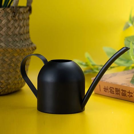 Arrosoir Métal Petit 500ml pour Plantes d'Intérieur, Mini Arrosoir Vintage Noir, pour Balcon et Maison, Arrosage Déco d'Appartement (1/4)