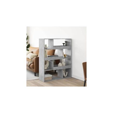 Cloison de séparation gris béton bois d'ingénierie (1/5)