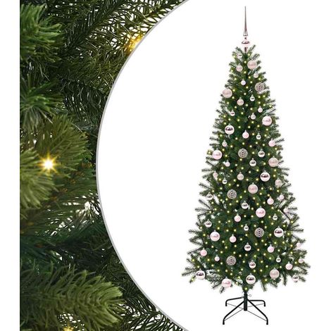 Sapin de Noël，Arbre de Noël artificiel avec 300 LED Vert 180 cm PE et PVC CFW11767 (1/5)