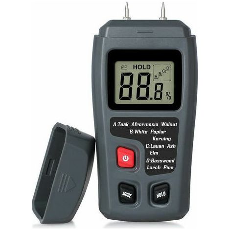 Testeur d'humidité du bois Portable testeur d'humidité du bois testeur d'humidité LCD pour la mesure de l'humidité du papier de bois de chauffage(Ne contient pas de batterie) (1/4)