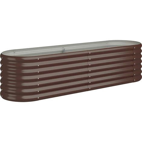 Maison Exclusive - Hochbeet Verzinkter Stahl 152x40x36 cm Braun (1/5)
