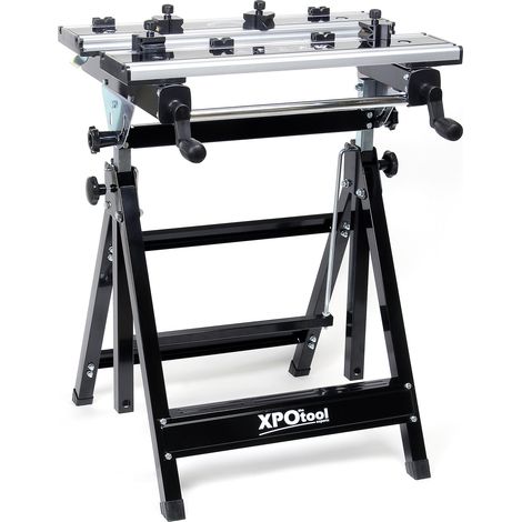 Wiltec Banco da lavoro portatile e pieghevole max 100 kg altezza e inclinazione regolabili 77-107cm