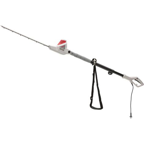 Taille-haie télescopique électrique 600W – Lame de 59 cm – Coupe jusqu'à 20 mm – Manche réglable 1,95-2,40 m – Tête inclinable 120° – Ikra (1/5)
