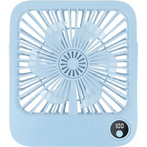 Ventilador de escritorio, W30, con soporte ajustable, azul. (1/5)