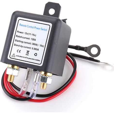 Coupe Circuit Batterie 12V, DC12V 200A Coupe Batterie à Distance, avec Télécommande, Coupe Batterie pour Voiture Bateau, Interrupteur de Déconnexion de La Batterie