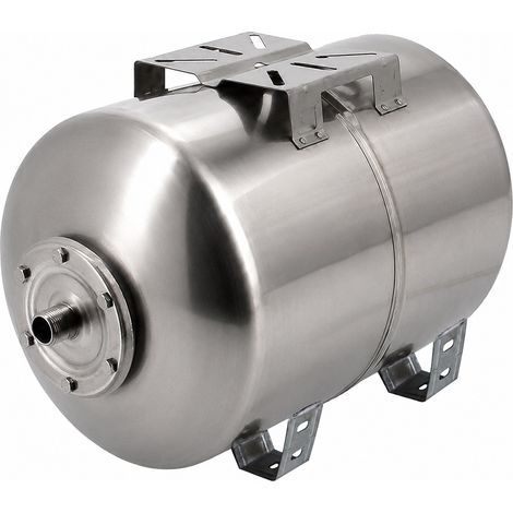 Gt Market – Réservoir pression à vessie horizontal 100 litres – Acier inoxydable – Pression maximale 5.4 bars – Membrane butyle interchangeable (1/5)