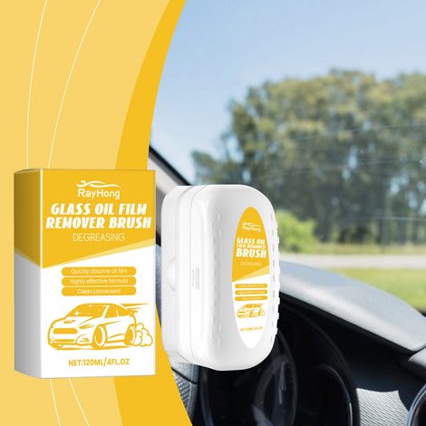 Autofenster-Reinigungsbürste, wasser- und regenfest, zur Entfernung von Flecken und Ölflecken auf Autofenstern – 120 ml -- BIEMMEDUE (1/5)