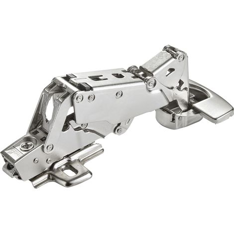 SOTECH Weitwinkelscharnier 165° Sensys 8657i Eckanschlag (vorliegend) Null-Einsprung, Soft-Close u. Schließautomatik, Schnellmontage + Montageplatte Höhe 1,5 mm + Topfabdeckung (1/5)