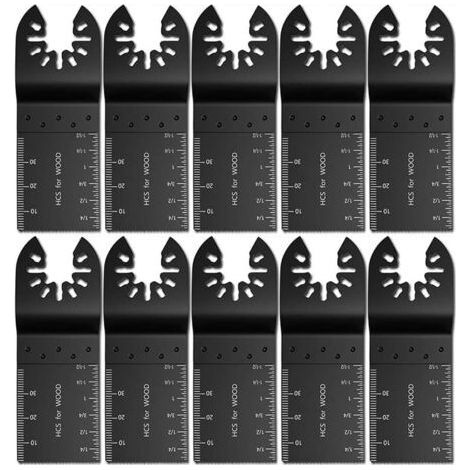 10 hojas de sierra de acero de alto carbono de 34 mm, hojas de sierra multiusos, juego de accesorios para máquinas de corte con herramientas eléctricas.
