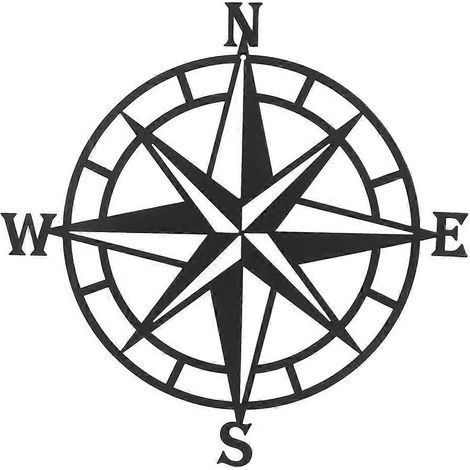 Metall-Wanddeko: Nautische Kompass-Skulptur, Hängeornament für Landhausstil